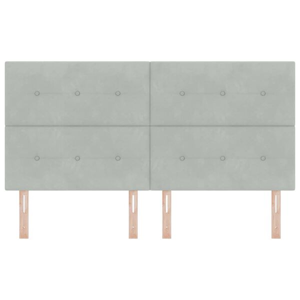 vidaXL Tăblie cap cu headboard Gri deschis 180 cm Piele artificială