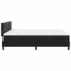 vidaXL Pat cu arcuri cu saltea cu headboard Negru 180 x 200 cm Catifea