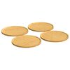 vidaXL Farfurii pentru pizza, 4 buc., &Oslash;32x1,5 cm, bambus