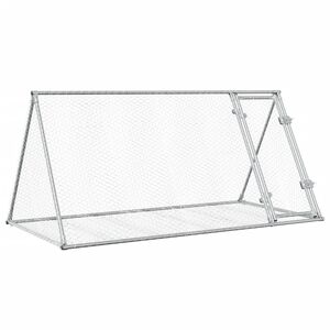 vidaXL Cușcă de iepuri, argintiu, 200x105x91 cm, oțel galvanizat