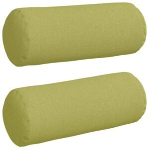 vidaXL Perne Bolster 2 buc. țesătură Verde deschis &Oslash; 15 x 40 cm