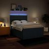vidaXL Pat box spring cu saltea, albastru, 140x200 cm, textil