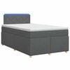 vidaXL Pat boxspring cu saltea Gri &icirc;nchis 120 x 200 cm Țesătură