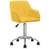 vidaXL Scaune de masă pivotante, 6 buc., galben, material textil