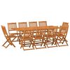 vidaXL Set mobilier de grădină 11 piese 220x90x75cm, lemn masiv acacia