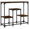 vidaXL Măsuță consolă, stejar fumuriu, 89,5x28x76 cm, lemn prelucrat