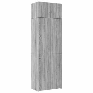 vidaXL Dulap de depozitare, sonoma gri, 70x42,5x225, lemn prelucrat