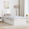 vidaXL Cadru de pat cu headboard Alb 100 x 200 cm Lemn compozit