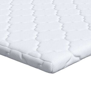 vidaXL Topper din nucă de cocos Alb 70 x 200 cm Material Jacquard