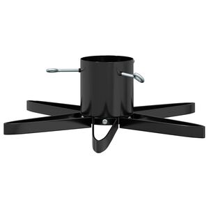 vidaXL Suport pentru brad de Crăciun 1.73 Negru 50 x 50 x 15,5 cm Oțel