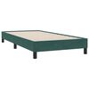vidaXL Pat box spring cu saltea, verde &icirc;nchis, 90x210 cm, catifea