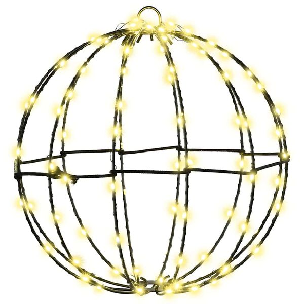 vidaXL Bola cu 192 LED 2 pcs Alb cald 32 cm Metal
