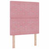 vidaXL Pat cu arcuri cu headboard Roz 80 x 200 cm Catifea