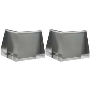 vidaXL Zid de sprijin 2 buc. 50 x 50 x 40 cm Oțel Galvanizat Argintiu