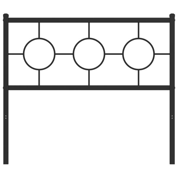vidaXL Tăblie de pat metalică, negru, 100 cm