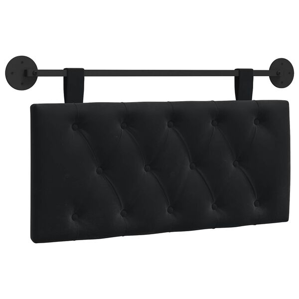 vidaXL Cap de pat suspendat Pe perete Negru 90 x 55 x 7 cm Catifea