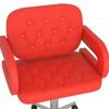 vidaXL Scaune de masă pivotante, 4 buc., roșu, piele ecologică