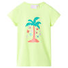 vidaXL Tricou pentru copii, galben neon, 116