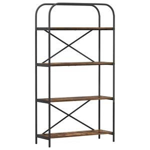 vidaXL Raft pentru cărți 4 niveluri 80 x 30 x 146 cm Lemn prelucrat