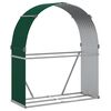 vidaXL Suport pentru bușteni, verde, 120x45x140 cm, oțel galvanizat