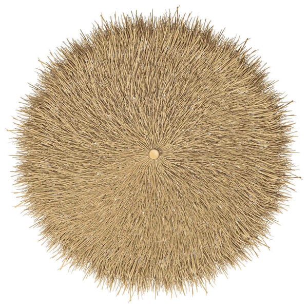 vidaXL Umbrelă din bambus cu umbrar din frunze de bananier, 210 cm