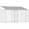 vidaXL Cușcă pentru câine Argintiu 400 x 200 x 256 cm Oțel Galvanizat