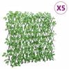 vidaXL&nbsp;Spalier iederă artificială extensibil, 5 buc., verde, 180x65 cm