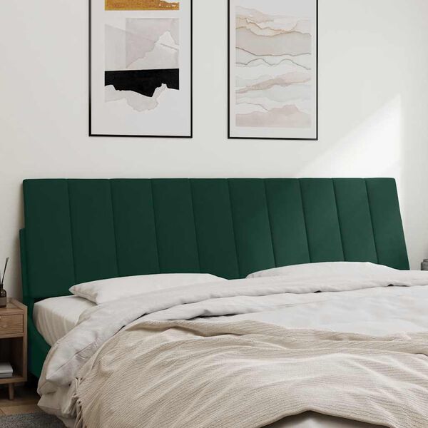 vidaXL Pernă tăblie de pat, Hanko, verde, 180 cm, catifea