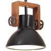 vidaXL Lampă suspendată industrială, negru, 19 cm, 25 W, E27, rotund