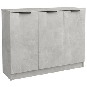 vidaXL Servantă, gri beton, 90,5x30x70 cm, lemn prelucrat