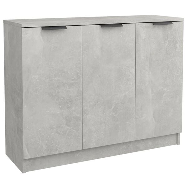 vidaXL Servantă, gri beton, 90,5x30x70 cm, lemn prelucrat