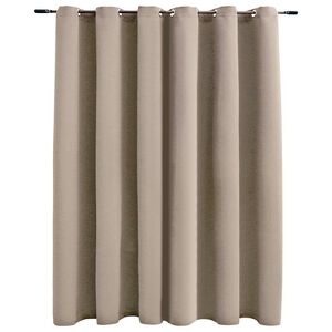 vidaXL Draperie opacă cu inele metalice, bej, 290 x 245 cm