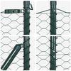 vidaXL St&acirc;lp de gard. Verde 100 x 1,2 m (mesh de 36 mm) Oțel și PVC