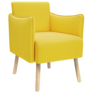 vidaXL Scaun accent Galben Deschis Țesătură