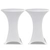 vidaXL Husă de masă cu picior &Oslash;70 cm, 2 buc., alb, elastic
