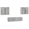 vidaXL Set de dulapuri TV, 6 piese, gri beton, lemn prelucrat