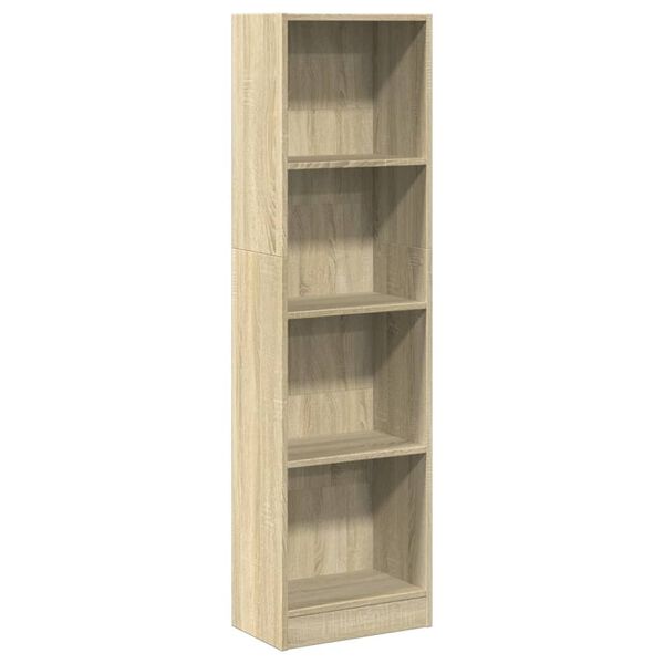 vidaXL Bibliotecă, stejar sonoma, 40x24x143 cm, lemn prelucrat