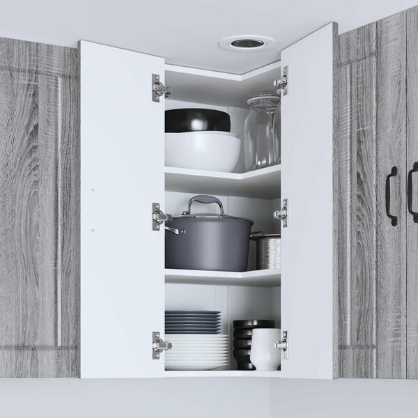 vidaXL Dulap de bucătărie Lucca Sonoma gri 57 x 57 x 80 cm