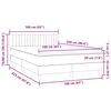 vidaXL Pat box spring cu saltea, roz, 160x220 cm, catifea