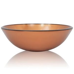 vidaXL Chiuvetă din sticlă securizată, 42 cm, maro