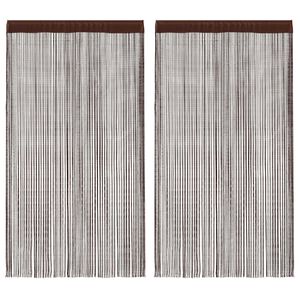 vidaXL Draperii cu franjuri, 2 buc., 100 x 250 cm, maro
