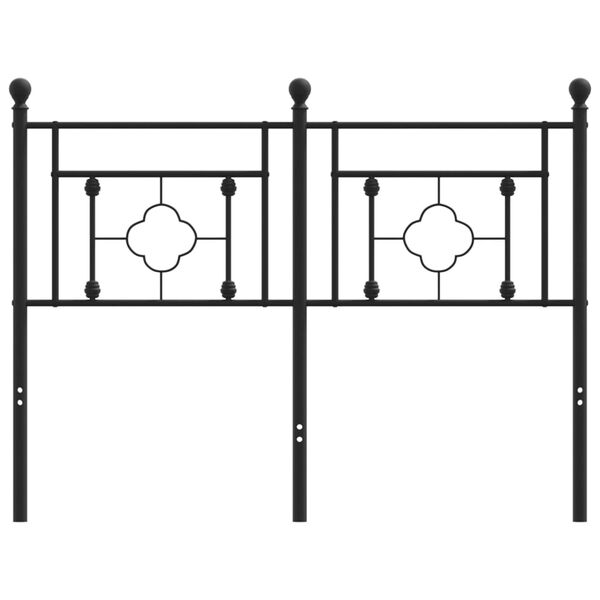 vidaXL Tăblie de pat metalică, negru, 120 cm