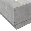 vidaXL Cadru de pat, gri beton, 135x190 cm, lemn prelucrat