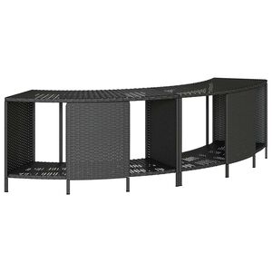 vidaXL Rafturi de depozitare pentru spa, 2 buc., negru, poliratan