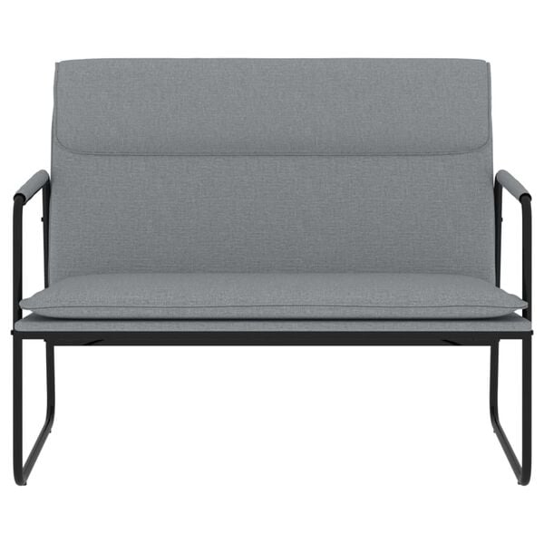 vidaXL Bancă, gri deschis, 100x64x80 cm, textil