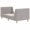 vidaXL Cadru de pat pentru copii cu spătar Gri deschis 70 x 140 cm