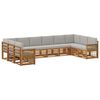 vidaXL Set canapea sectională cu pernă 7 pcs Natural și gri deschis