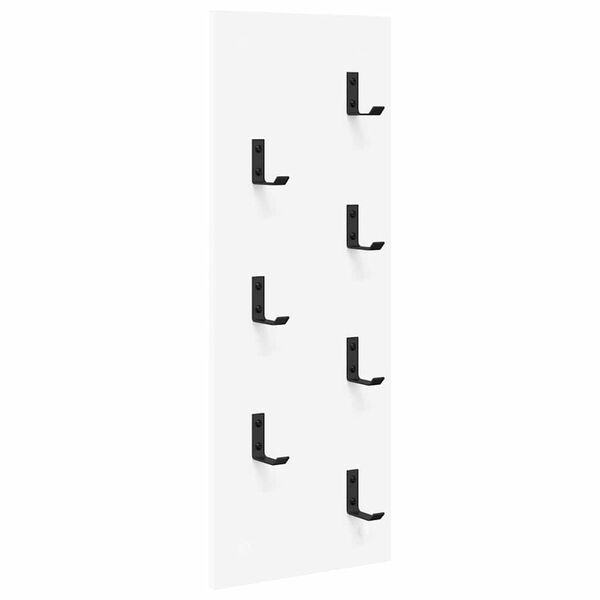 vidaXL Răcător de paltoane montat pe perete Alb 30 x 1.5 x 80 cm