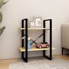vidaXL Bibliotecă cu 2 rafturi, 60x30x70 cm, lemn masiv de pin