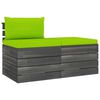 vidaXL Set mobilier grădină din paleți, 2 piese, cu perne, lemn de pin